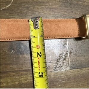 Brighton Tan Suede Narrow Equestrian Belt